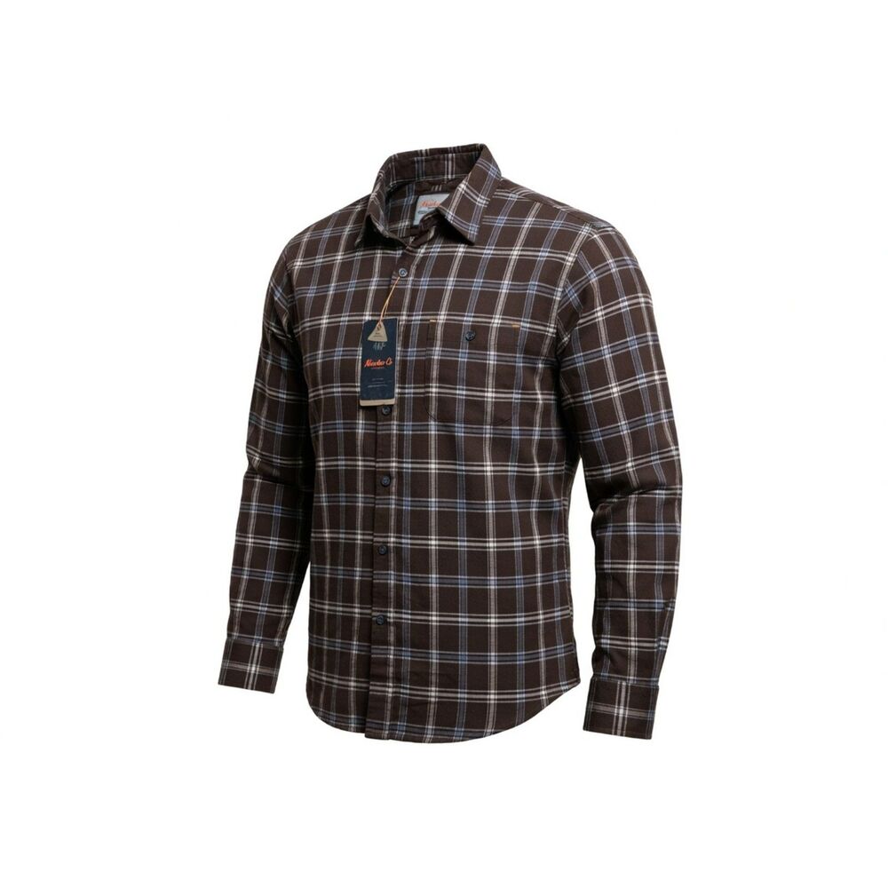 Hawke & Co. Founders Flannel Men’s MEDIUM Light Brown Multi-Box Plaid Shirt